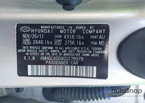 2012 Hyundai Genesis 3.8 из США, поврежденный, VIN KMHGC4DD4CU178979